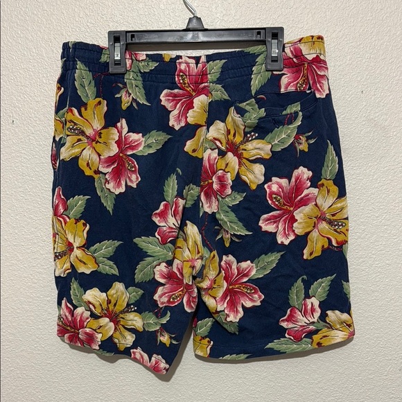 Polo Ralph Lauren Summer Tropical Floral French Terry Shorts Navy and Multicolor - Picture 6 of 7